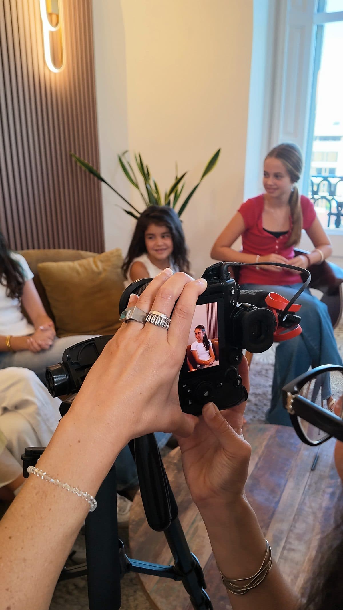 Rodaje con cámara en el estudio